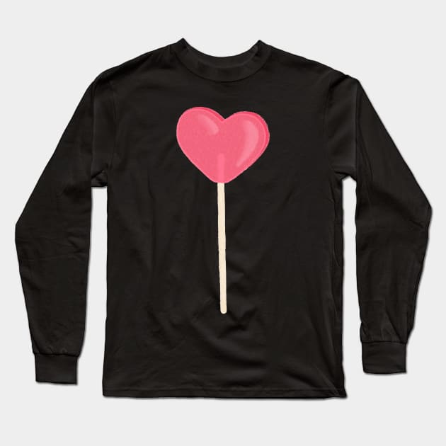 I Heart You Pink Lollipop Long Sleeve T-Shirt by MissCassieBee